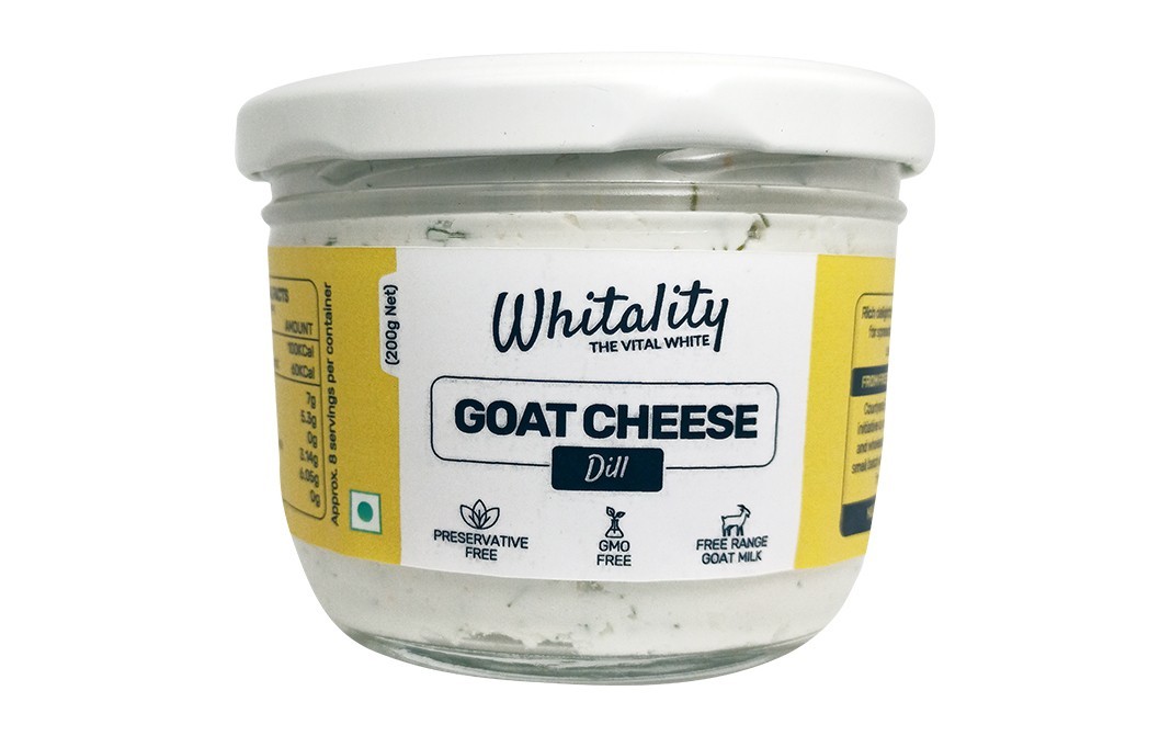 Courtyard Farms Whitality Goat Cheese Dill   Tub  200 grams